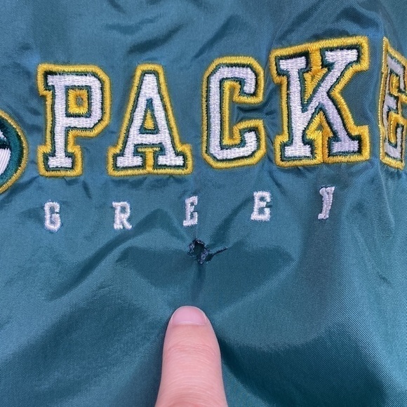 Vintage Reebok Green Bay Packers Pullover Windbreaker Jacket Size XL - Picture 8 of 10